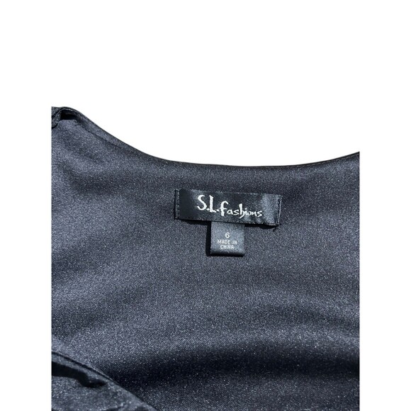 NWT SL Fashion Black drape Women's Y2K Grunge Goth Sz 6 - Picture 8 of 10